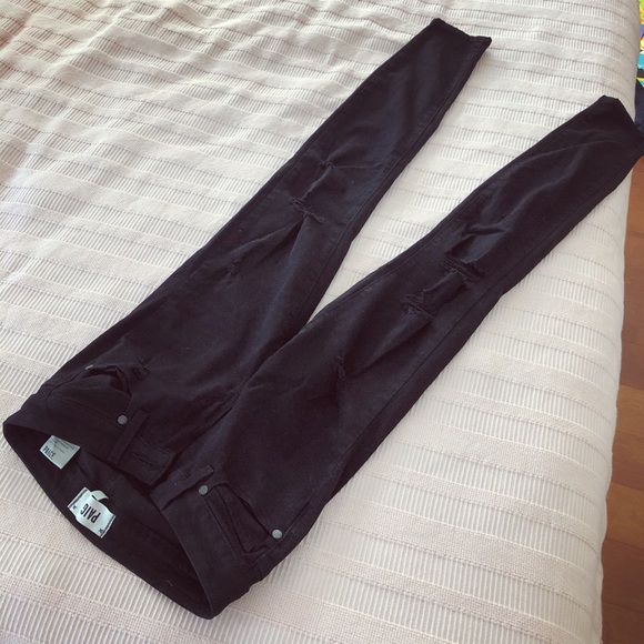 Paige black jeans with holes